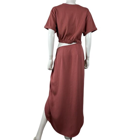 Free People Cutout Brick Rae Maxi Dress Size S - Picture 3 of 4